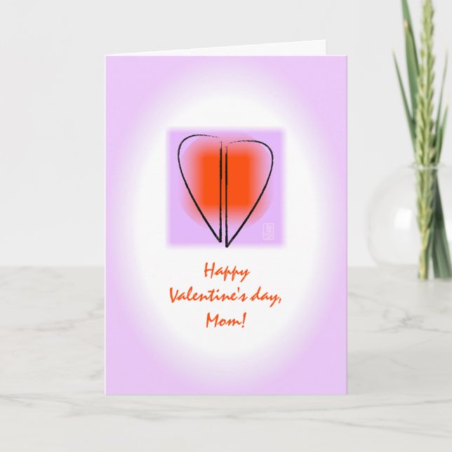 MOD Heart Kärlek to Mamma Valentine Card Kort (Framsida)