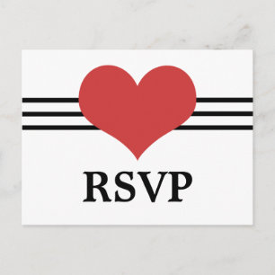 Mod Heart OSA vycard, Red Inbjudan Vykort