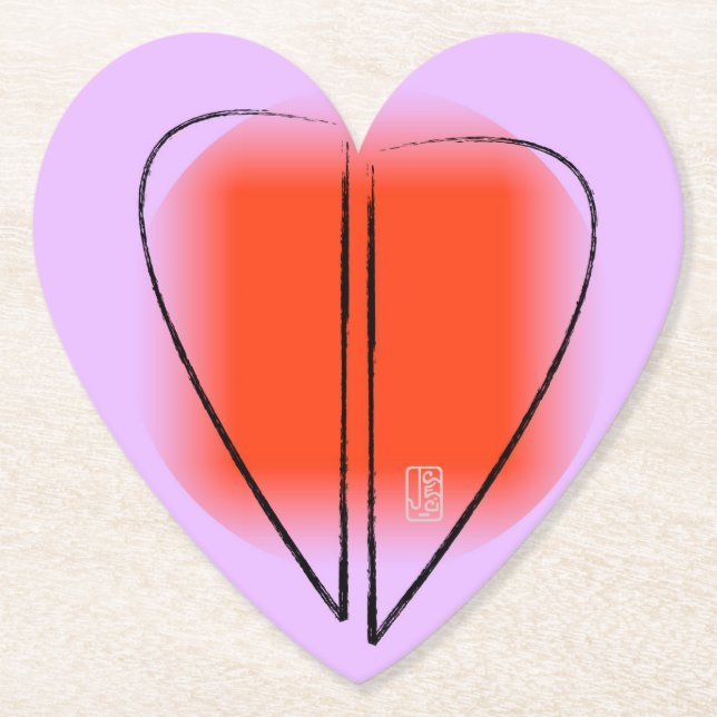 Mod- Hjärtformad Papper Underlägg (Framsida)