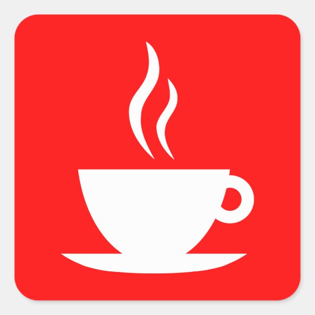 mod kaffe fyrkantigt klistermärke (Framsida)