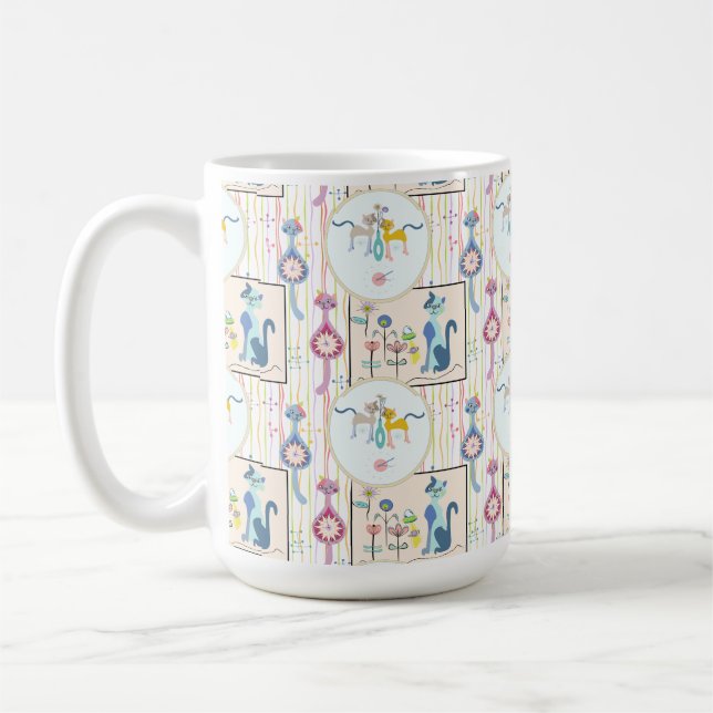 Mod Katter Tjuvvar Väggsamling Kaffemugg (Vänster)