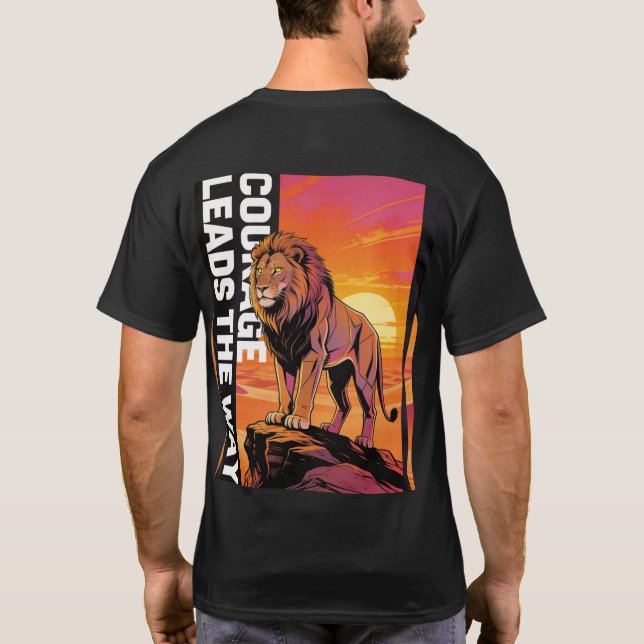 Mod Ledar Vägen Lejon T-shirt – Styra Din Väg (Baksida)