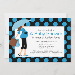 Mod Mamma Baby blue babyskor Inbjudningar