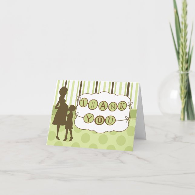 Mod Mamma Baby Shower Tackkort Card (Framsida)