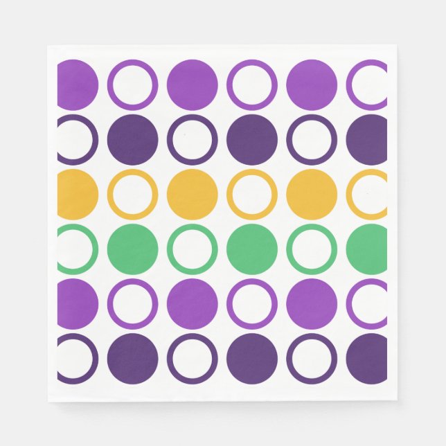 Mod Mardi Gras Dots Pappersservett (Framsidan)