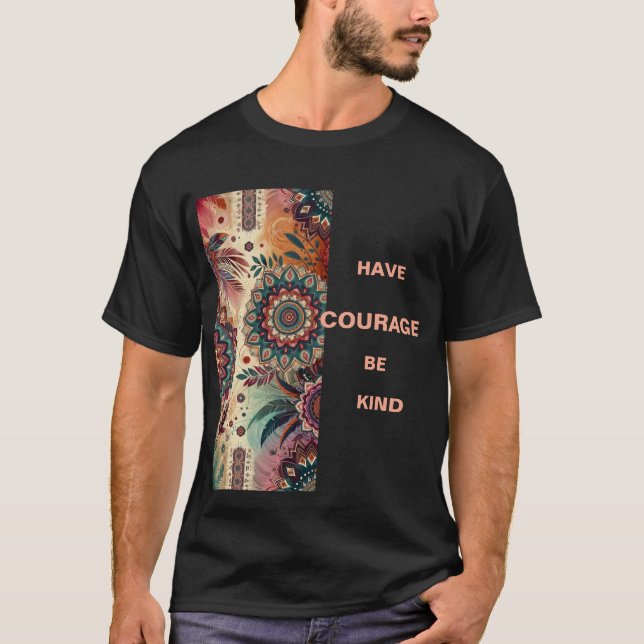 Mod med mod och vänlighet t shirt (Framsida)