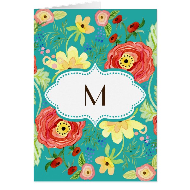 Mod Modern Blommigt Ranunculus Löv Ro-parentes Hälsningskort (Framsidan)