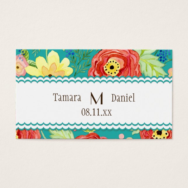 Mod Modern Blommigt Ranunculus Löv Ro-parentes Visitkort (Framsidan)