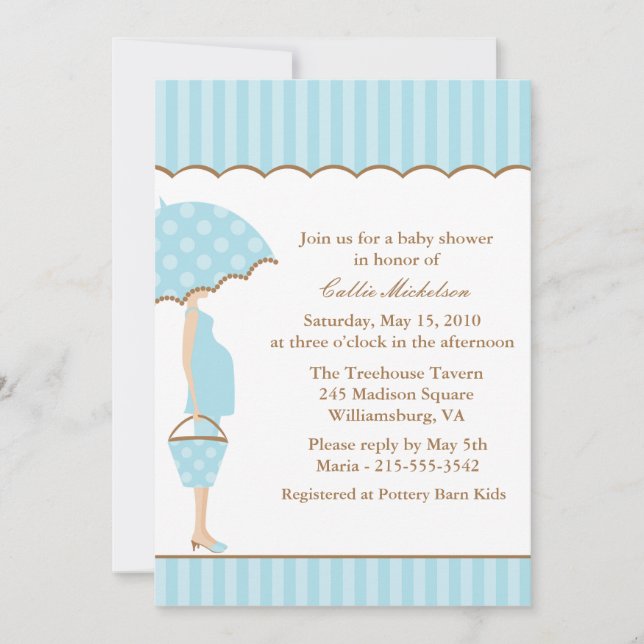 Mod Mom Baby Shower-inbjudan Inbjudningar (Framsida)