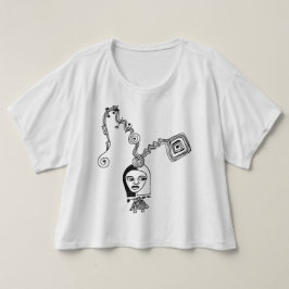 Mod Musik Klotter Boxig Crop Top Tröja