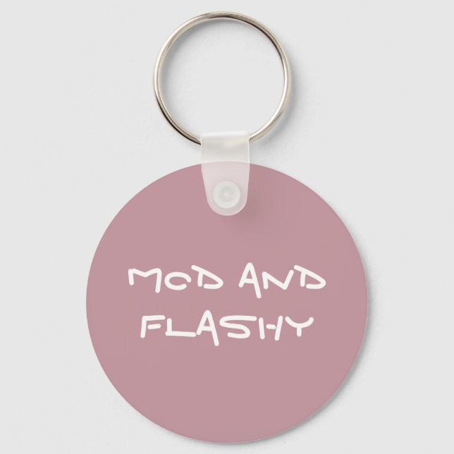Mod- och Flash-akrylisk nyckelkedja Nyckelring (Framsida)