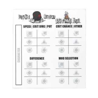 Mod Pad för RSG-finity Anteckningsblock