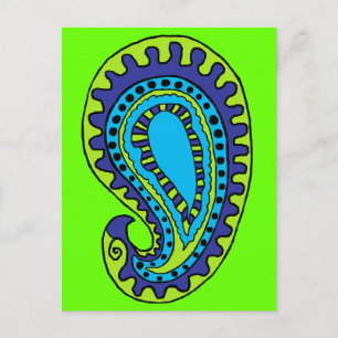 Mod Paisley Vykort