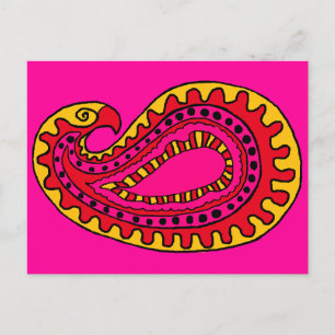 Mod Paisley Vykort