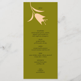 MOD PEACH & OLIVE TULIP BRÖLLOP MENY