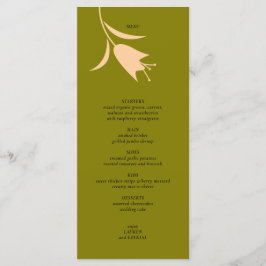 MOD PEACH & OLIVE TULIP BRÖLLOP MENY