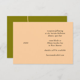 MOD PEACH & OLIVE TULIP BRÖLLOP TILLÄGGSKORT