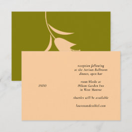 MOD PEACH & OLIVE TULIP BRÖLLOP TILLÄGGSKORT