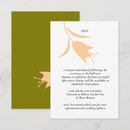 MOD PEACH & OLIVE TULIP BRÖLLOP TILLÄGGSKORT