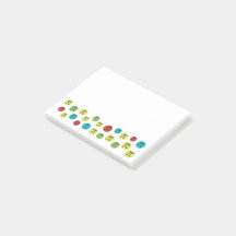Mod Pi Colorful Pi-symboler Postit-anteckningar