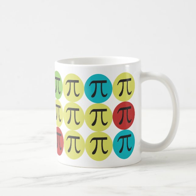 Mod Pi - Färgrik Pi-gåva Kaffemugg (Höger)