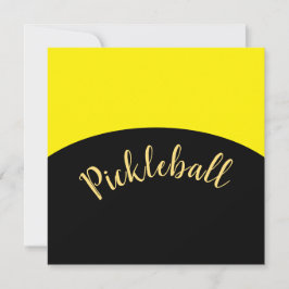 Mod Pickleball Script Bright Gult Black Kurvor Inbjudningar