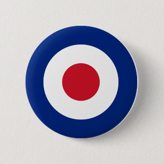 MOD Pinback-knapp Blue Red and White Knapp