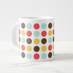 Mod polka dots moderna personlig jumbo mugg