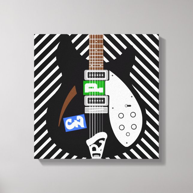 Mod Pop art gitarr Canvastryck (Framsida)