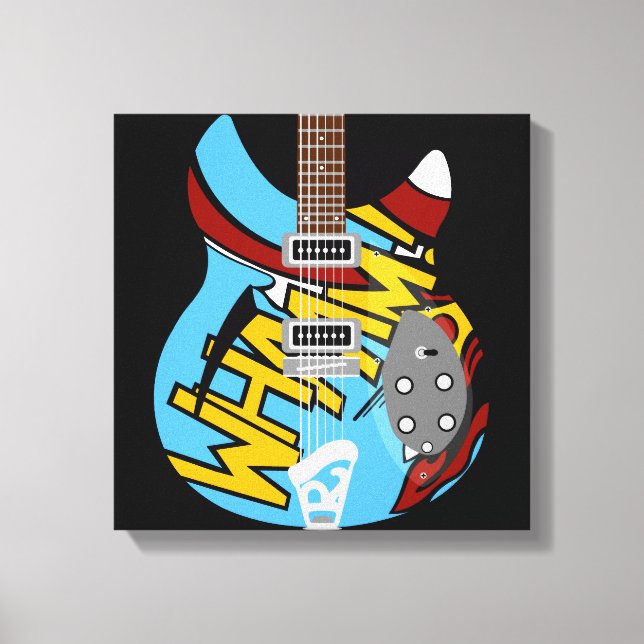 Mod Pop art guitar Canvastryck (Framsida)