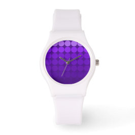 Mod Pop Dots Lilac till Lila Circles White Watch Armbandsur