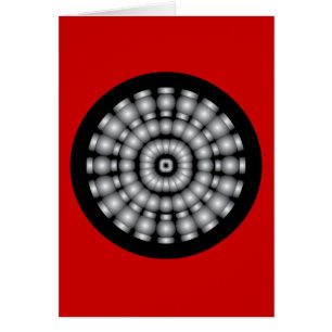 Mod Psychedelic Spheres Dartboard Hälsningskort