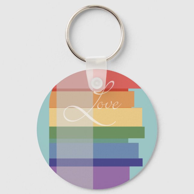 Mod Rainbow Kärlek Nyckelring (Framsida)