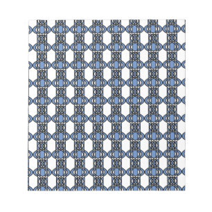 Mod Retro Blue Abstrakt Scarab Mönster Anteckningsblock