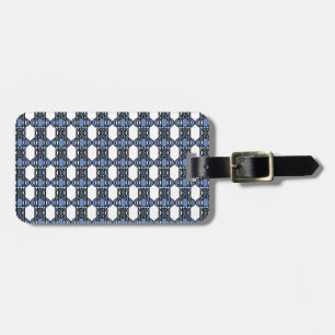 Mod Retro Blue Abstrakt Scarab Mönster Bagagebricka
