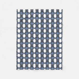 Mod Retro Blue Abstrakt Scarab Mönster Fleecefilt