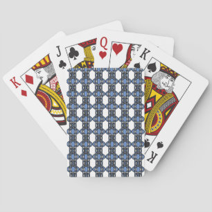 Mod Retro Blue Abstrakt Scarab Mönster Kortlek