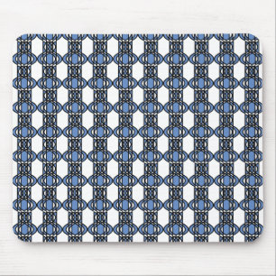 Mod Retro Blue Abstrakt Scarab Mönster Musmatta