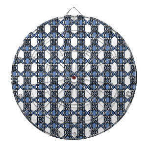 Mod Retro Blue Abstrakt Scarab Mönster Piltavla