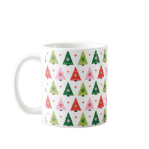 Mod Retro Mid Century Julgranar Grönt & Rosa