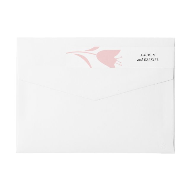 MOD ROSA TULIP BRÖLLOP ETIKETTBAND (Baksidan)