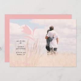 MOD ROSA TULIP BRÖLLOP SPARA DATUM INBJUDNINGAR