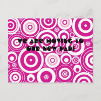 Mod Rosa & Vita Retro Cirklar Flyttmeddelande