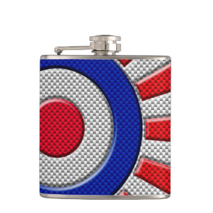 Mod Roundel Asian Sunburst in Carbon Fiber Stil Fickplunta