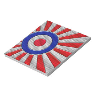 Mod Roundel Sunburst Carbon Fiber Stil Anteckningsblock