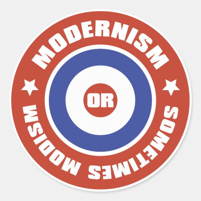 Mod Runt Klistermärke (Framsida)