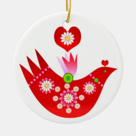 Mod Scandi Helgdag Bird Ornament