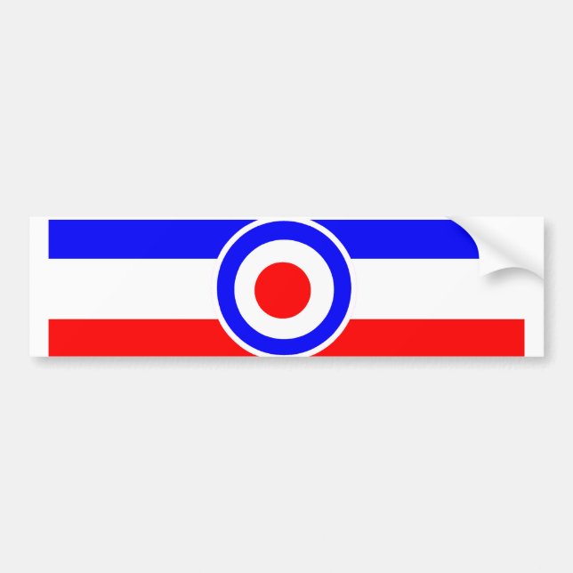 Mod scooter-mål med ränder bildekal (Framsidan)