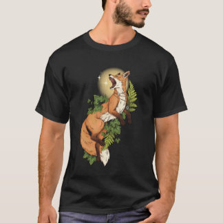 Mod Skogshäxa Röd Räv Vilda Djur Grön Häxa  T Shirt