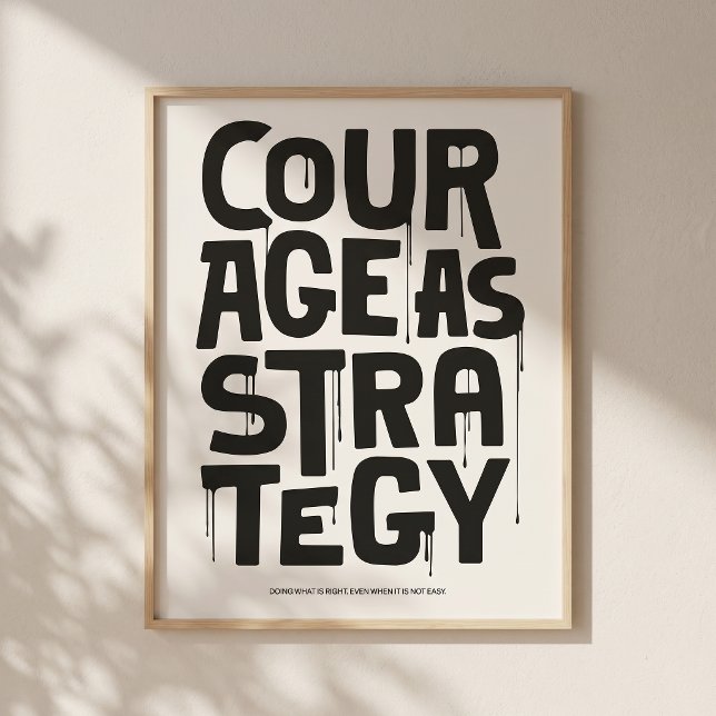 Mod som strategi - Typografi Print | Väggkonst (Quiet space. Strong message for modern interiors.)